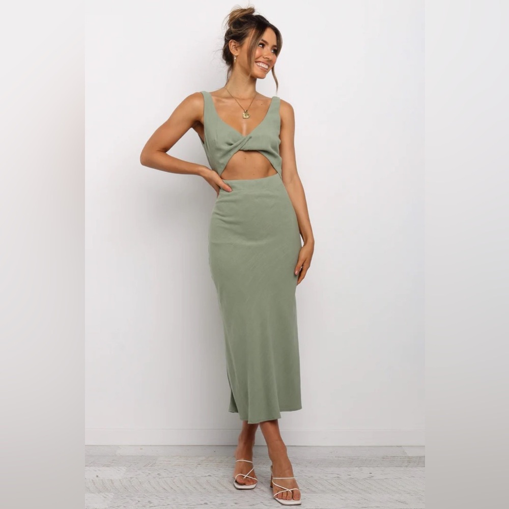 19. Petal & Pup Green Midi Dress